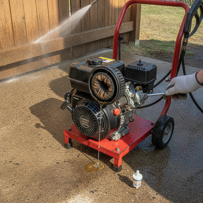 Pressure Washer Leaking Gas From Air Filter: Causes, Fixes, and Prevention