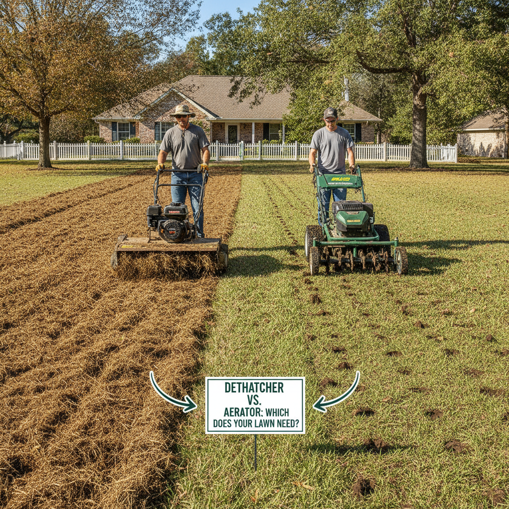 Dethatcher vs Aerator: Which Does Your Lawn Actually Need?
