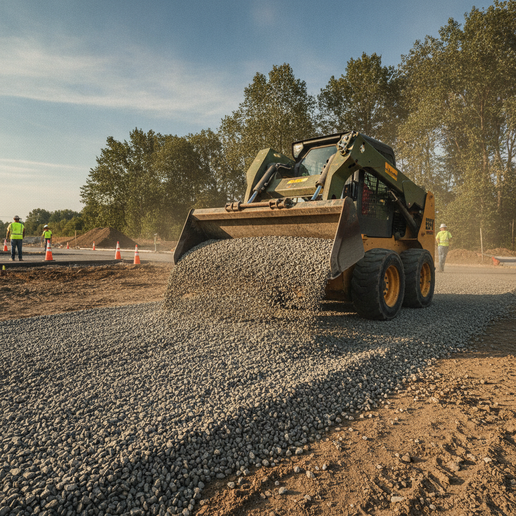 How to Spread Gravel with a Skid Steer