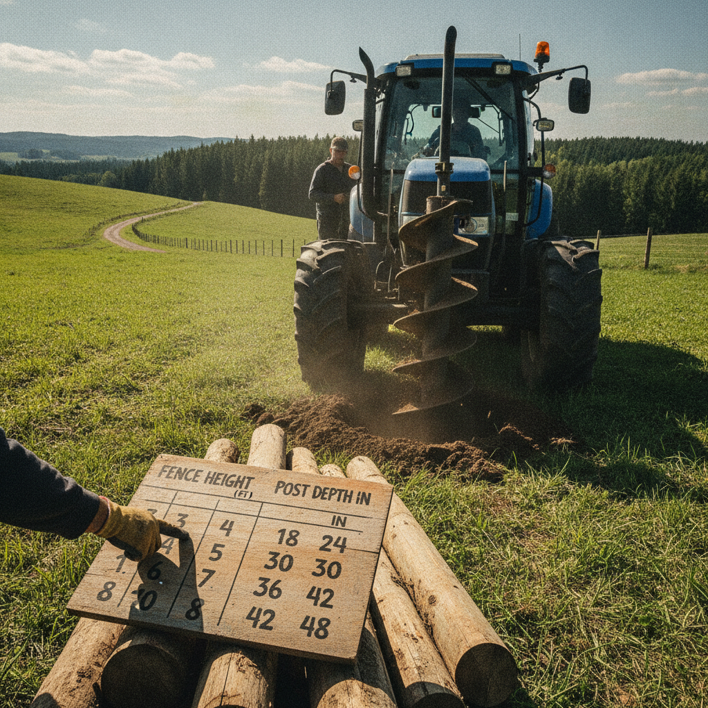 Fence Post Depth Chart: How Deep to Set Posts for Every Fence Height