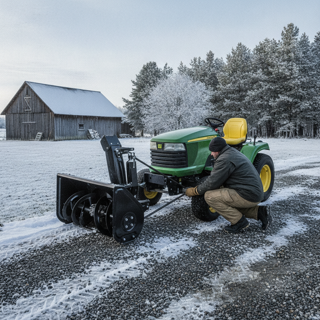 Attaching Snow Blower to Lawn Tractor