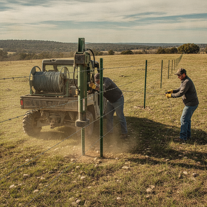How to Install Barbed Wire Fence with T-Posts