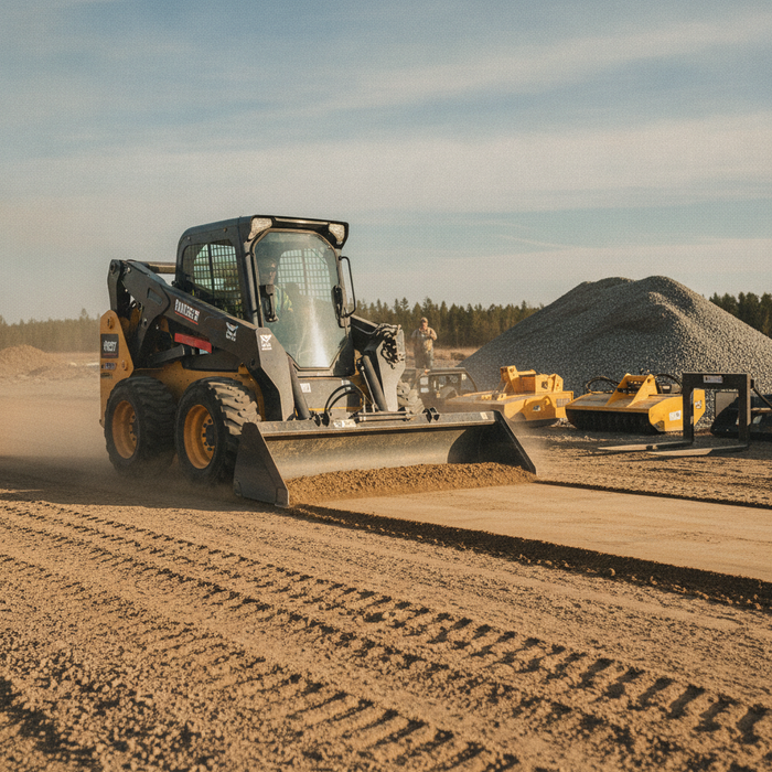 Leveling Ground with Skid Steer