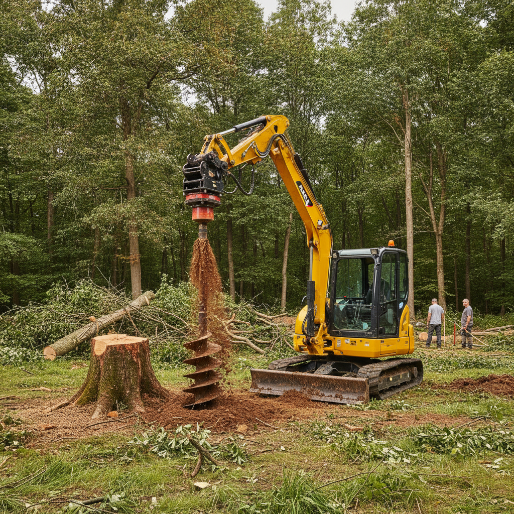 Tree Removal With Excavator