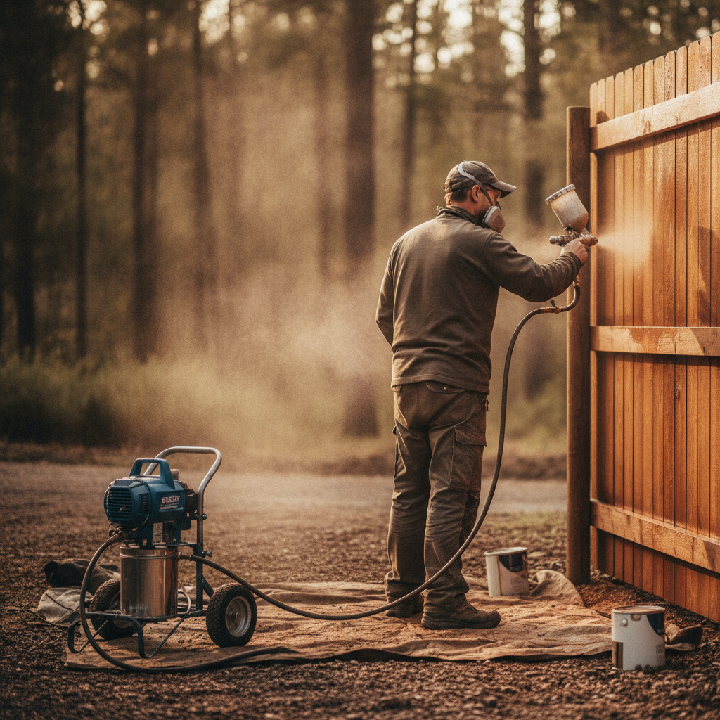 Staining with a Sprayer