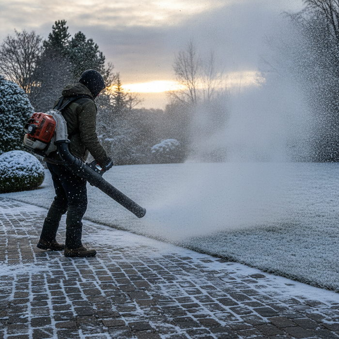 Removing Snow With a Leaf Blower