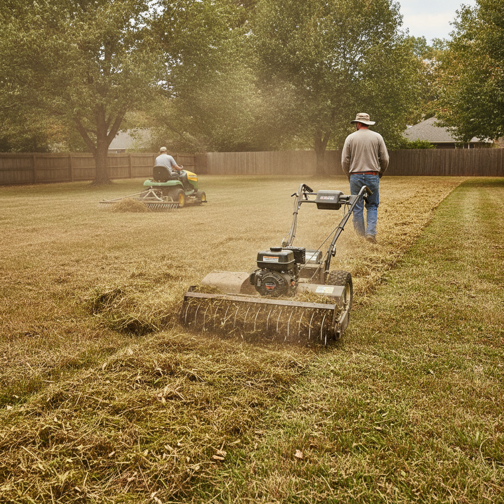 How Does a Power Rake Work and How Does It Compare to a Dethatcher?