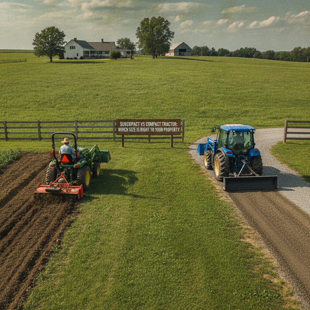 Subcompact vs Compact Tractor: Which Size Is Right for Your Property?