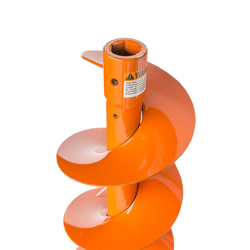 Earth Auger Bit for Post Hole Digger | 6" x 36" | 1.38" Hex Drive | Brave