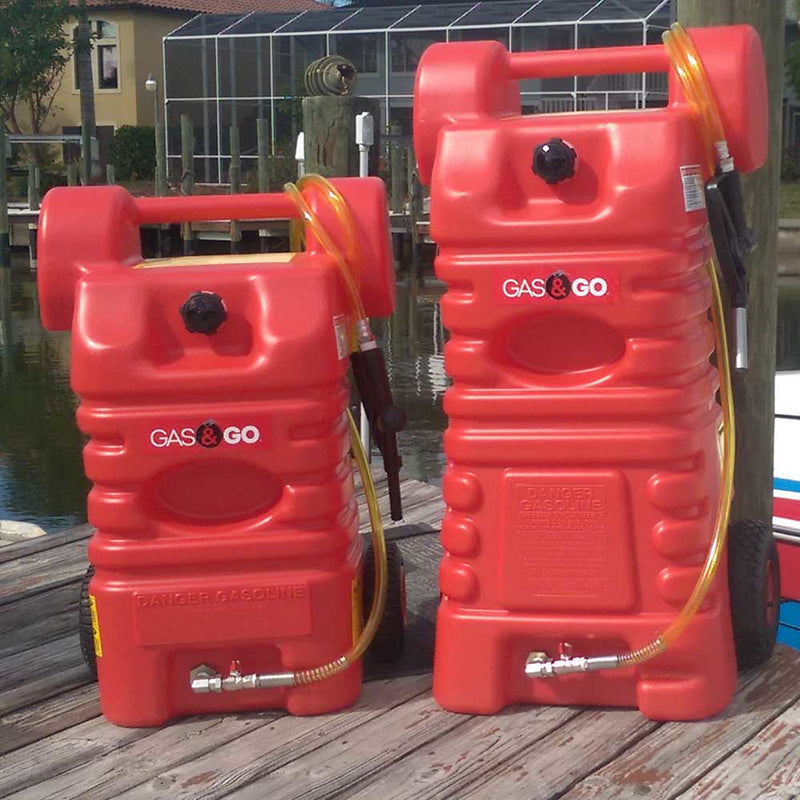 15 Gallon Gas Caddy for Heavy Equipment | Polyethylene | Professional Grade | Gas and Go