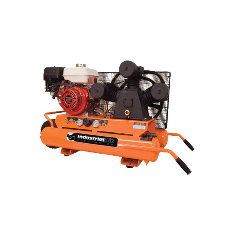 9-Gallon Gas Powered Air Compressor | Wheelbarrow Style | 20.6 CFM @ 90 PSI | Honda GX270 Engine | Industrial Air