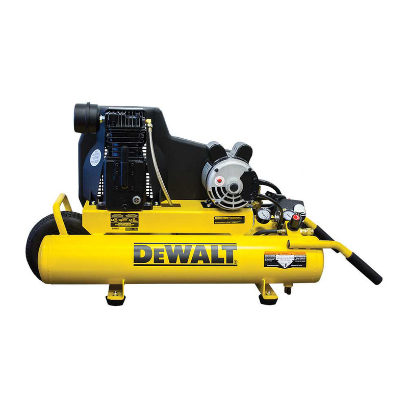8-Gallon Air Compressor for Construction Equipment | Wheelbarrow Style | 5.7 CFM @ 90 PSI | 1.9 HP Motor | DEWALT