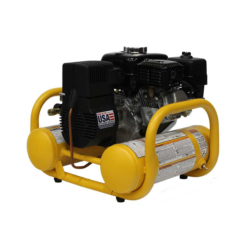 4-Gallon Gas Pontoon Air Compressor for Job Sites | 5.0 CFM @ 90 PSI | Honda GX160 Engine | DEWALT