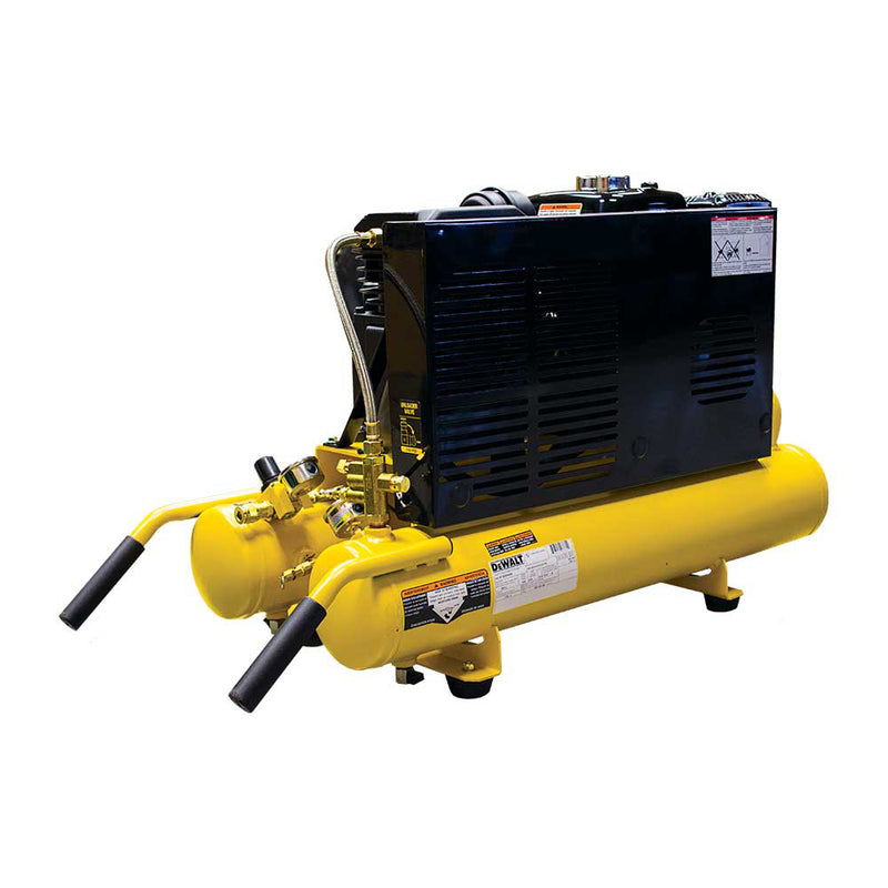 8-Gallon Air Compressor for Construction Sites | Honda GX160 Engine | 9.9 CFM at 90 PSI | Wheelbarrow Style | DEWALT