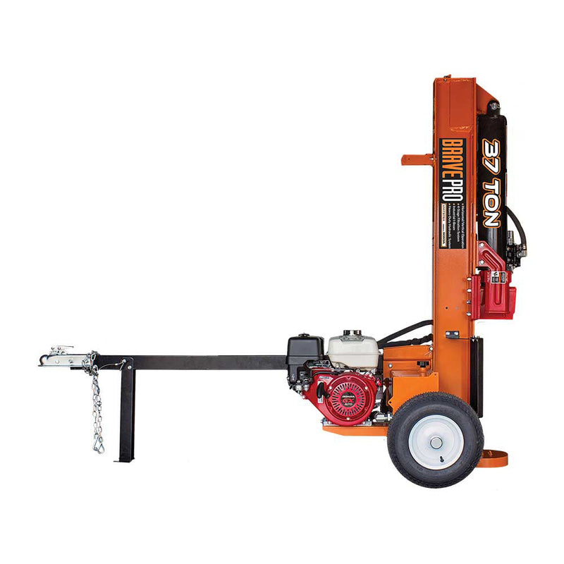 37-Ton Horizontal/Vertical Log Splitter for Commercial Use | 74,000 lbs Force | Honda GX270 Engine | Brave