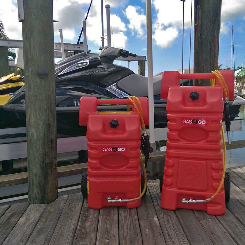 15 Gallon Gas Caddy for Heavy Equipment | Polyethylene | Professional Grade | Gas and Go