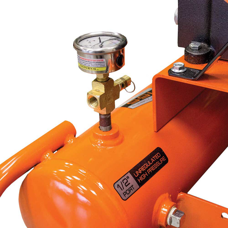 8-Gallon Gas Air Compressor | Wheelbarrow Style | 9.9 CFM @ 90 PSI | Honda GX160 Engine | Industrial Air
