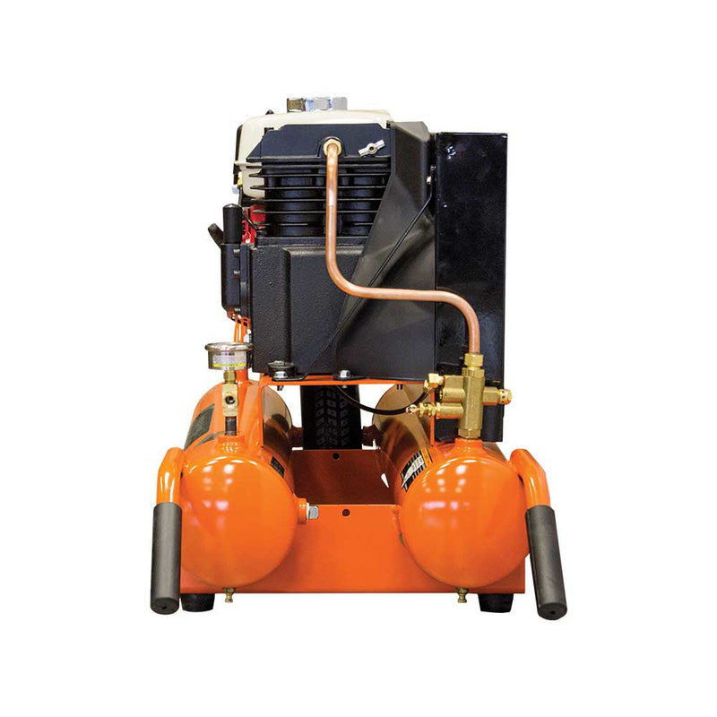 8-Gallon Gas Air Compressor | Wheelbarrow Style | 9.9 CFM @ 90 PSI | Honda GX160 Engine | Industrial Air