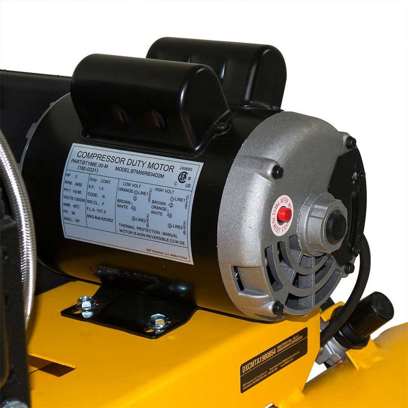 8-Gallon Air Compressor for Construction Equipment | Wheelbarrow Style | 5.7 CFM @ 90 PSI | 1.9 HP Motor | DEWALT