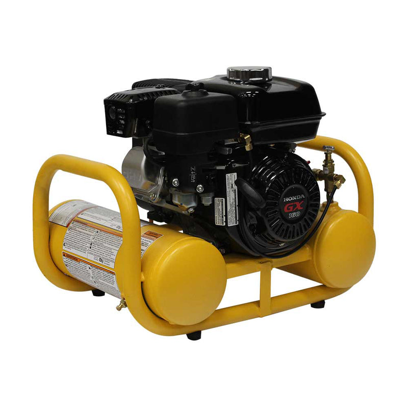 4-Gallon Gas Pontoon Air Compressor for Job Sites | 5.0 CFM @ 90 PSI | Honda GX160 Engine | DEWALT