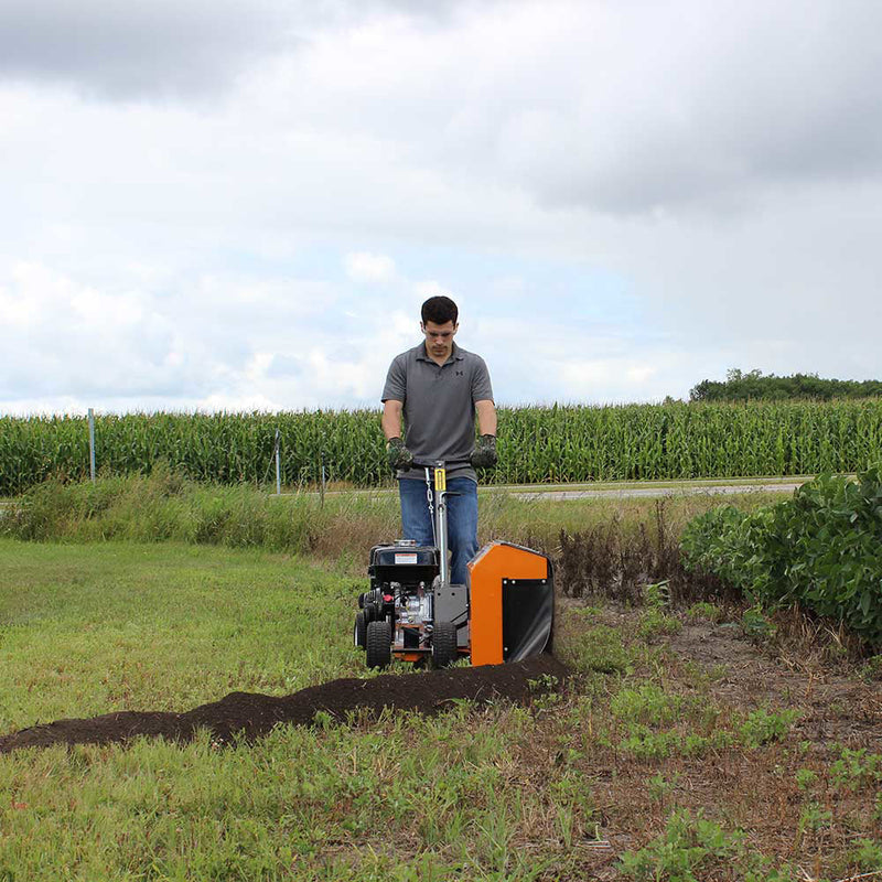 Brave Pro 5-In. Bedmaster Rotor Trencher for Walk-Behind | 9-Inch Depth | Honda GX270 | Brave