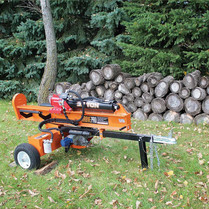 37-Ton Horizontal/Vertical Log Splitter for Commercial Use | 74,000 lbs Force | Honda GX270 Engine | Brave