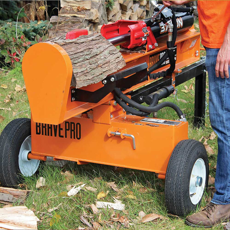 37-Ton Horizontal/Vertical Log Splitter for Commercial Use | 74,000 lbs Force | Honda GX270 Engine | Brave