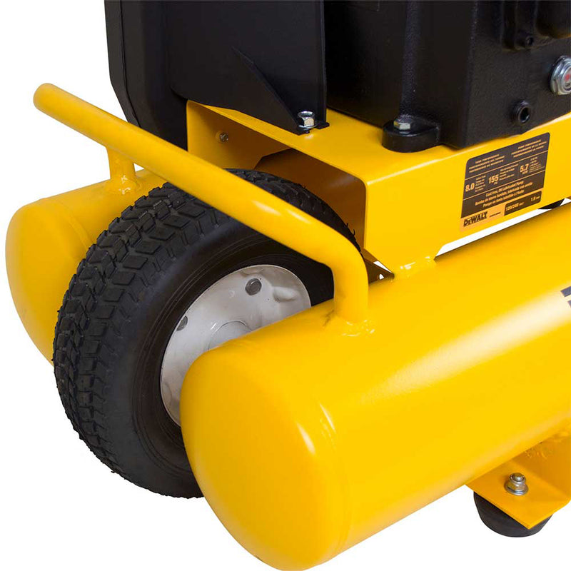 8-Gallon Air Compressor for Construction Equipment | Wheelbarrow Style | 5.7 CFM @ 90 PSI | 1.9 HP Motor | DEWALT