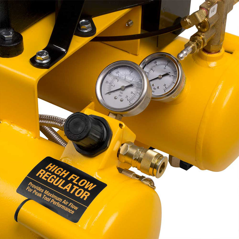 8-Gallon Air Compressor for Construction Sites | Honda GX160 Engine | 9.9 CFM at 90 PSI | Wheelbarrow Style | DEWALT