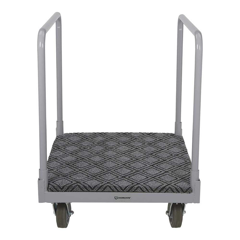 4-Wheel Cart for Material Handling | 1600-Lb Capacity | Carpeted Deck | Steel Construction | Strongway