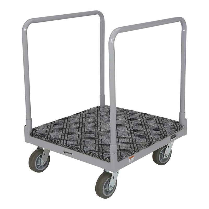 4-Wheel Cart for Material Handling | 1600-Lb Capacity | Carpeted Deck | Steel Construction | Strongway
