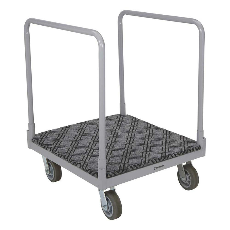 4-Wheel Cart for Material Handling | 1600-Lb Capacity | Carpeted Deck | Steel Construction | Strongway
