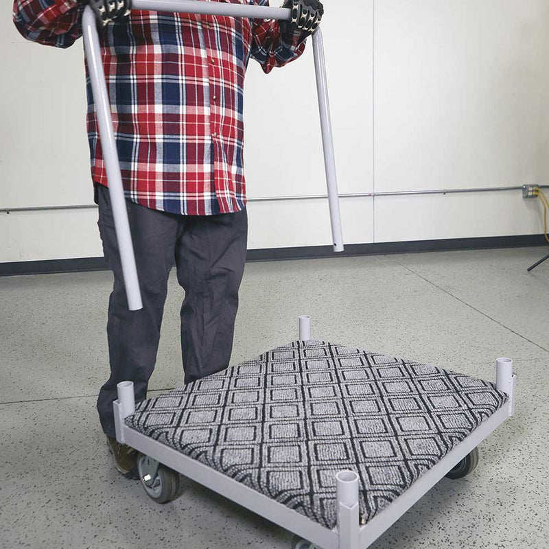 4-Wheel Cart for Material Handling | 1600-Lb Capacity | Carpeted Deck | Steel Construction | Strongway