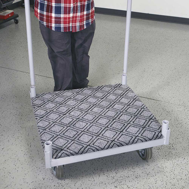 4-Wheel Cart for Material Handling | 1600-Lb Capacity | Carpeted Deck | Steel Construction | Strongway