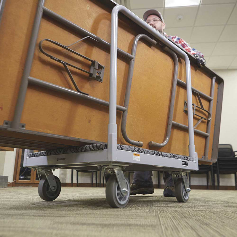 4-Wheel Cart for Material Handling | 1600-Lb Capacity | Carpeted Deck | Steel Construction | Strongway