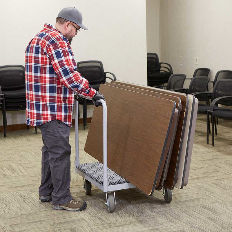 4-Wheel Cart for Material Handling | 1600-Lb Capacity | Carpeted Deck | Steel Construction | Strongway