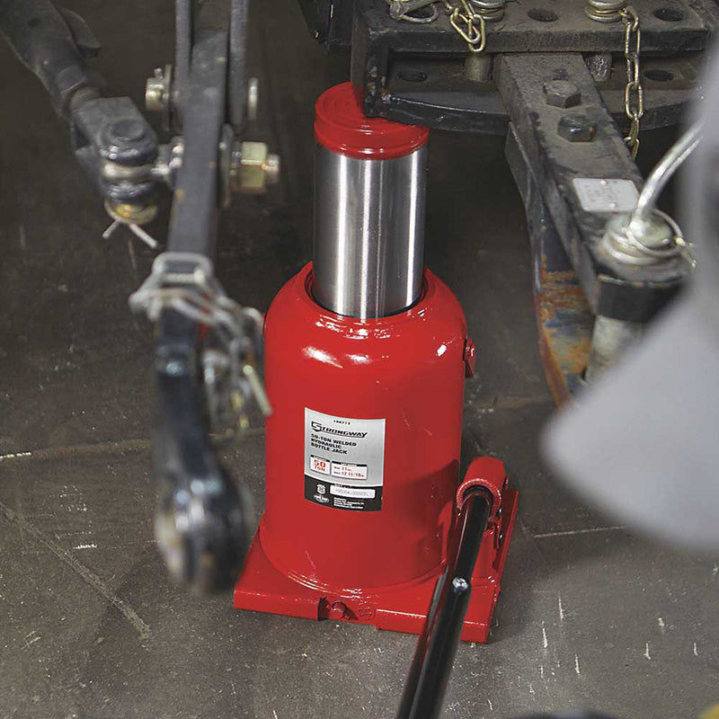 Hydraulic Bottle Jack for Heavy Equipment | 50-Ton Capacity | Welded Base | ASME PALD 2009 | Strongway