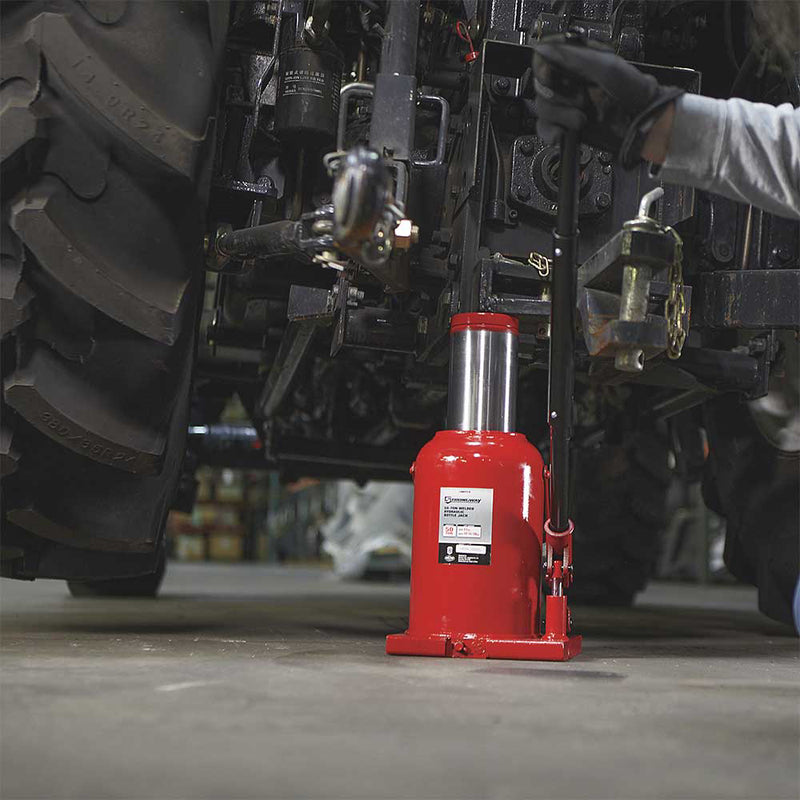 Hydraulic Bottle Jack for Heavy Equipment | 50-Ton Capacity | Welded Base | ASME PALD 2009 | Strongway
