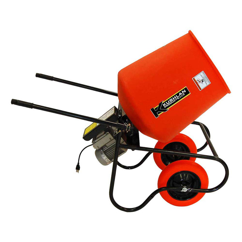 Direct Drive Cement Mixer | 6-Cubic Foot Electric  | 3/4 HP Motor | Polyethylene Drum | Kushlan Products
