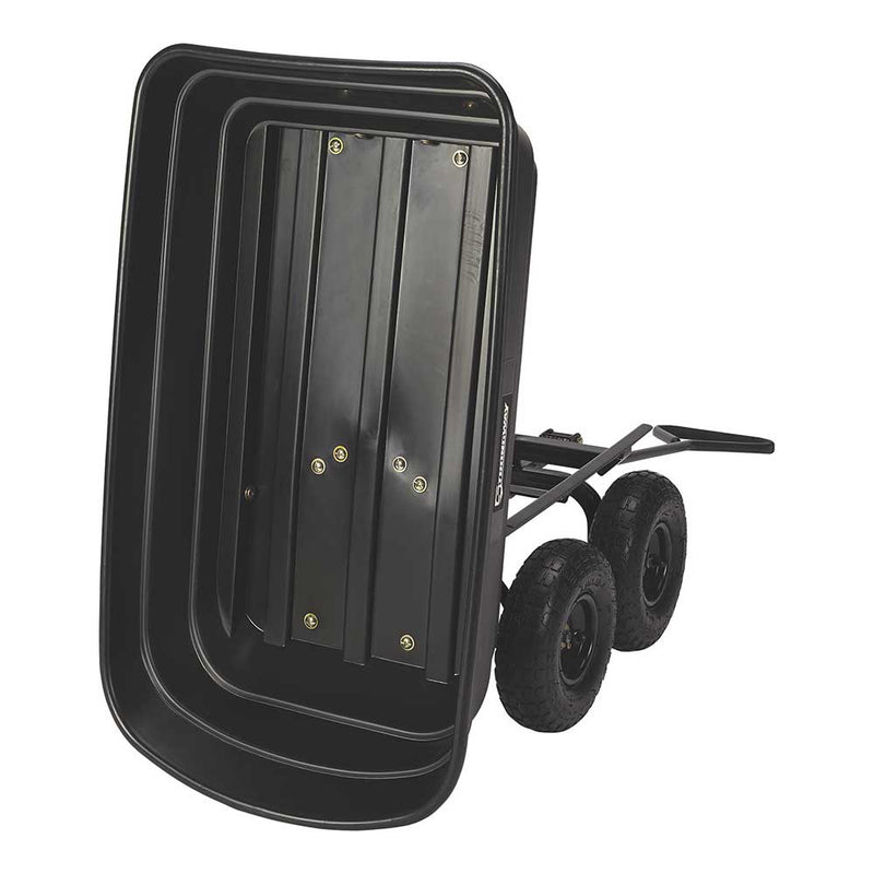 Garden Wagon | Dump Cart | 600 Lb Capacity | 38" Length | 10" Pneumatic Tires | Strongway