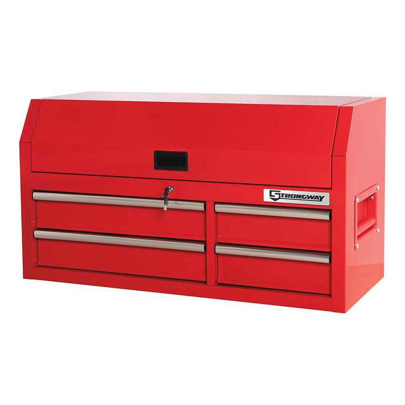 42-Inch Tool Chest for Workshop Storage | 4-Drawer | Double-Wall Construction | Red Steel | Strongway