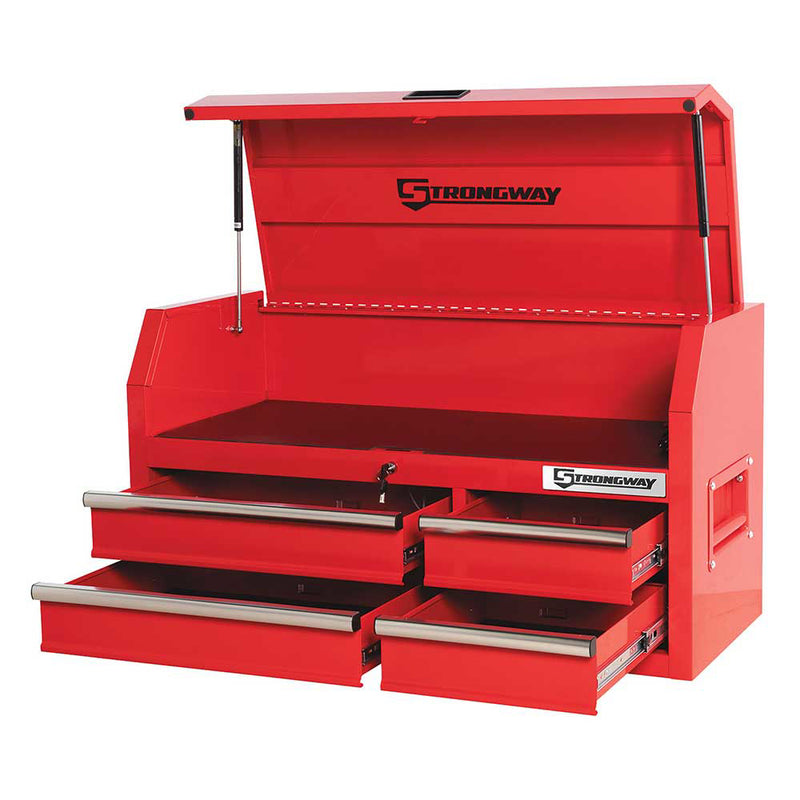 42-Inch Tool Chest for Workshop Storage | 4-Drawer | Double-Wall Construction | Red Steel | Strongway