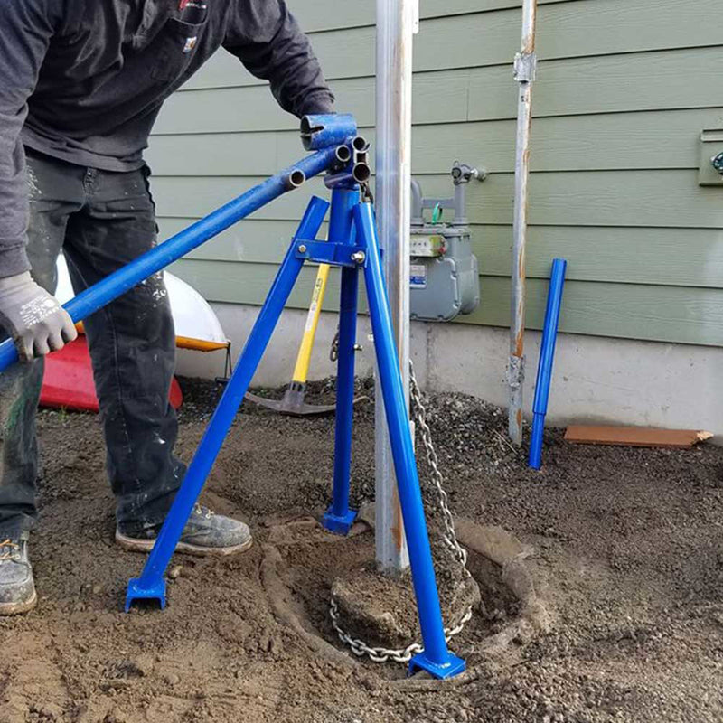 Manual Post Puller for Property Maintenance | Hand Operation | Engineered Tripod Base | NW Quik Pull