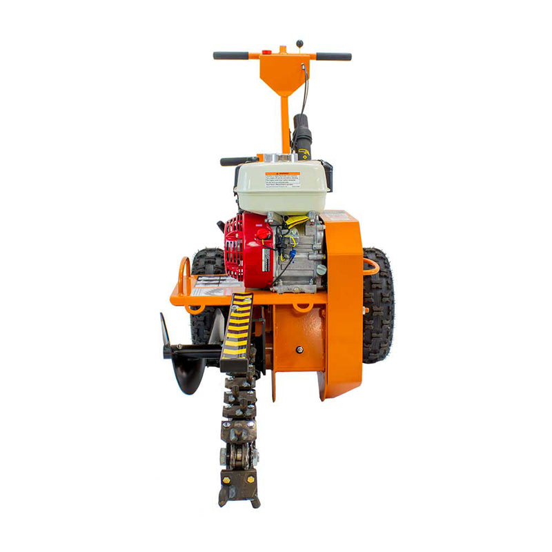 Brave Pro Trencher 18-In. Shark Chain GX160 for Utility Installation | 18" Deep | 3" Wide | Honda Engine | Brave