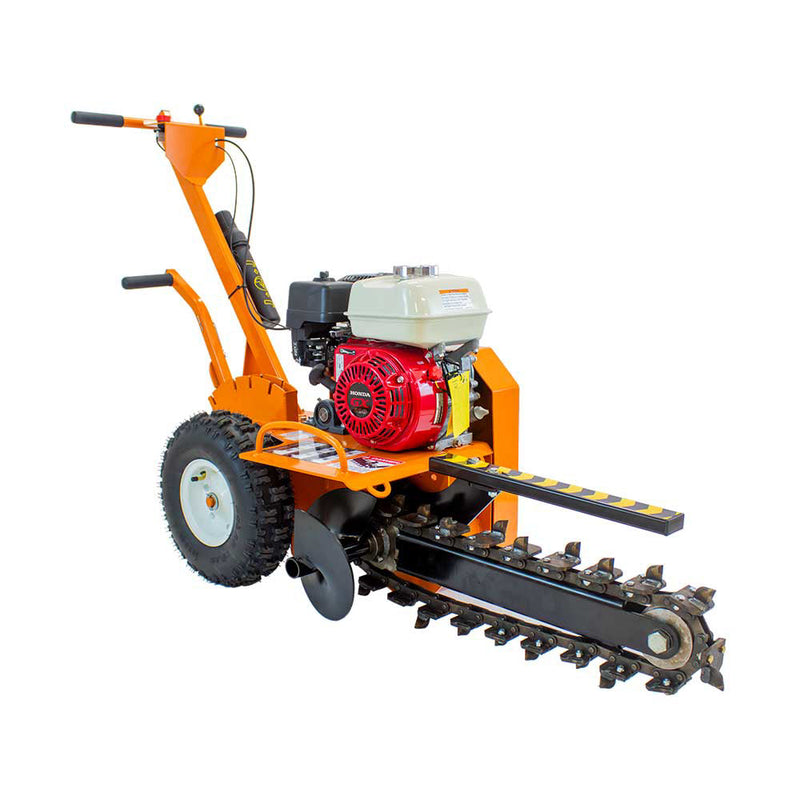 Brave Pro Trencher 18-In. Shark Chain GX160 for Utility Installation | 18" Deep | 3" Wide | Honda Engine | Brave