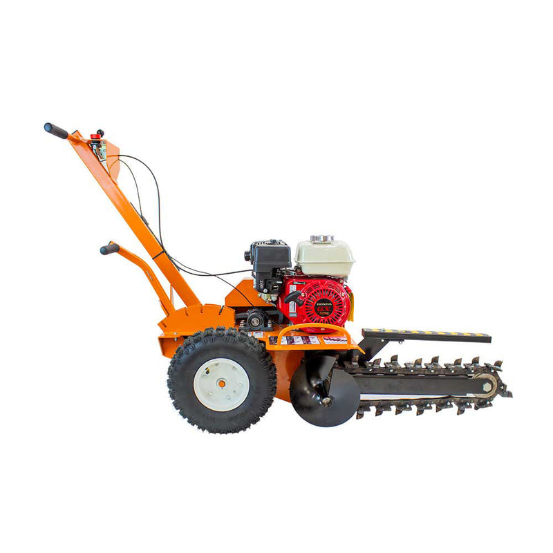 Brave Pro Trencher 18-In. Shark Chain GX160 for Utility Installation | 18" Deep | 3" Wide | Honda Engine | Brave
