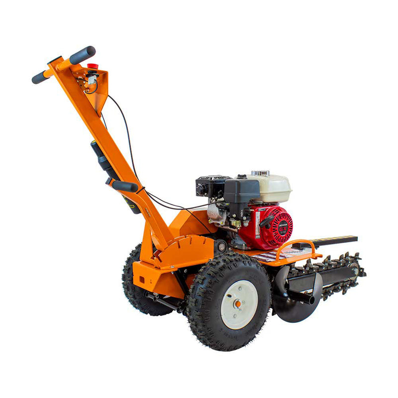 Brave Pro Trencher 18-In. Shark Chain GX160 for Utility Installation | 18" Deep | 3" Wide | Honda Engine | Brave