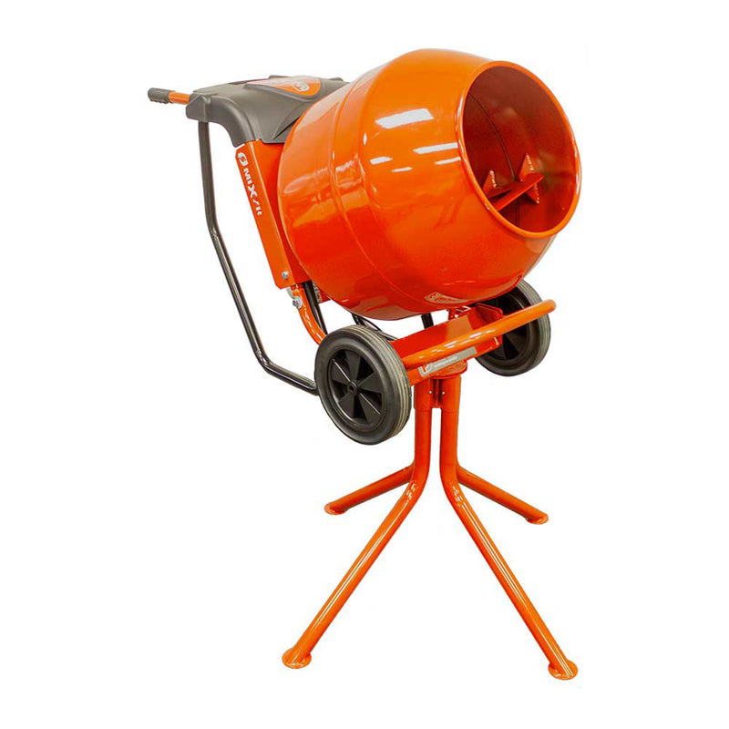 Electric Cement Mixer MIXZR for Portable Mixing | 5.5 Cu Ft | Steel Construction | Brave