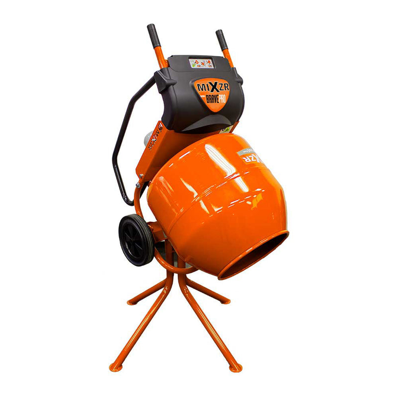 Electric Cement Mixer MIXZR for Portable Mixing | 5.5 Cu Ft | Steel Construction | Brave