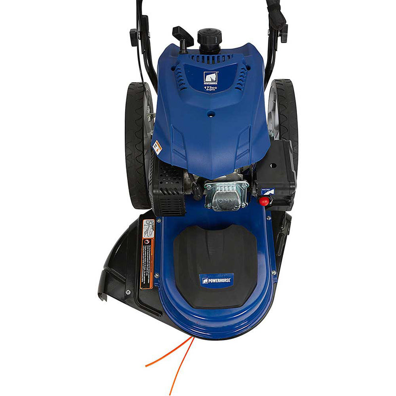 High Wheel Trimmer | Walk Behind Design | 173cc Engine | 4-Cycle Power | Powerhorse